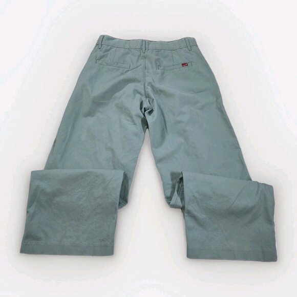 Levi's Baggy Trousers Womens28 Minty Green Wide Leg Casual Modern Loose Fit Boho - Picture 15 of 16